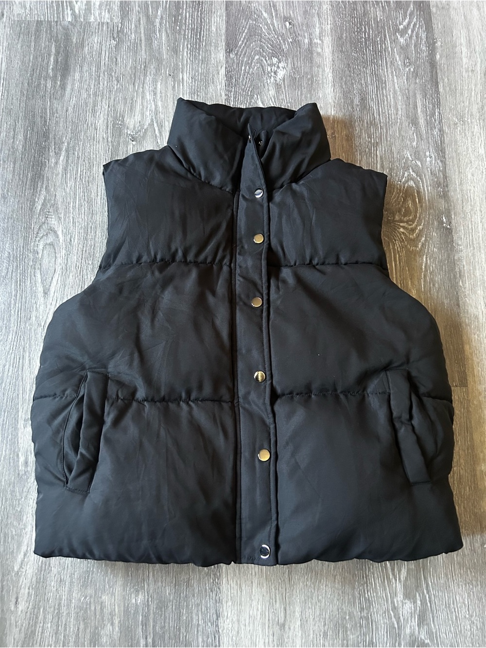 Womens Black Puffer Vest
